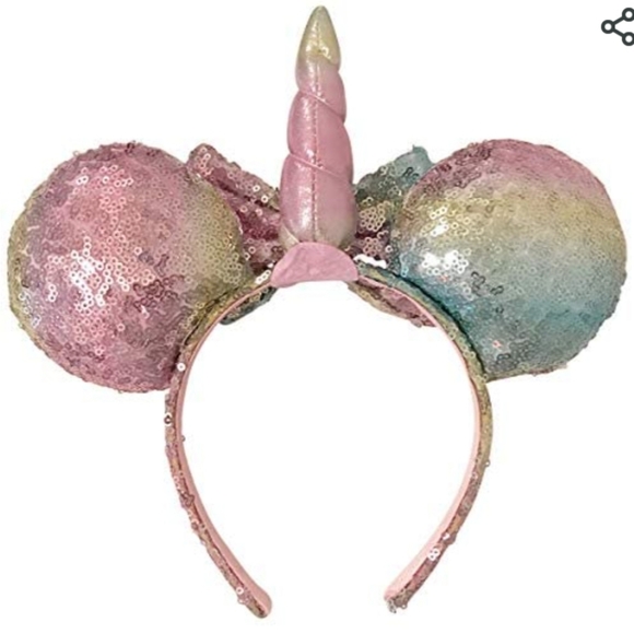 2 New MINNIE MOUSE UNICORN bow HEADBANDS hats - Picture 4 of 13